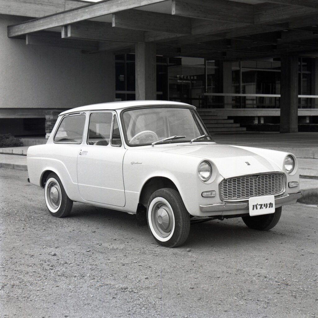 The Toyota Publica P10, one of the competitors of the Daihatsu Compagno.